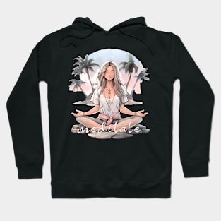 Meditate on the beach Hoodie